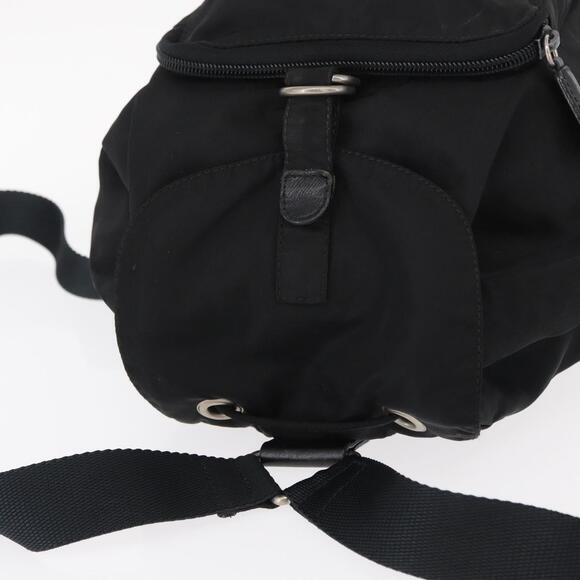 PRADA Backpack Nylon Black Silver Auth 154530 main image 16